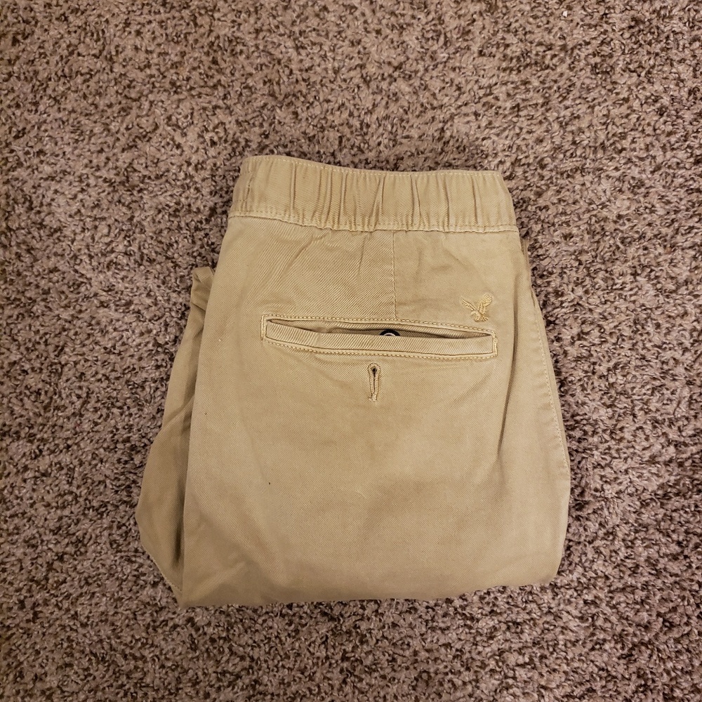 AE small khaki joggers